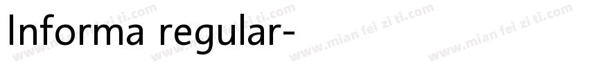 Informa regular字体转换